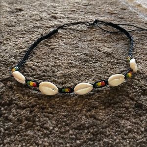Hawaiian cowrie shell choker